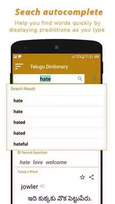 Play New English to Telugu Dictionary
