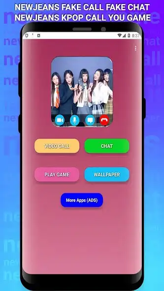 Play NEWJEANS Fake Call Fake Chat  and enjoy NEWJEANS Fake Call Fake Chat with UptoPlay