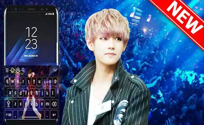 Play new keyboard for v bts with HD wallpapers