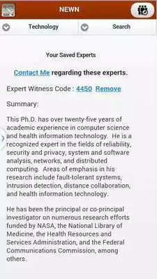 Play NEWN Expert Witness Search