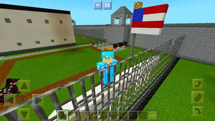 Play New Prison Life roblox map for MCPE road block 2!