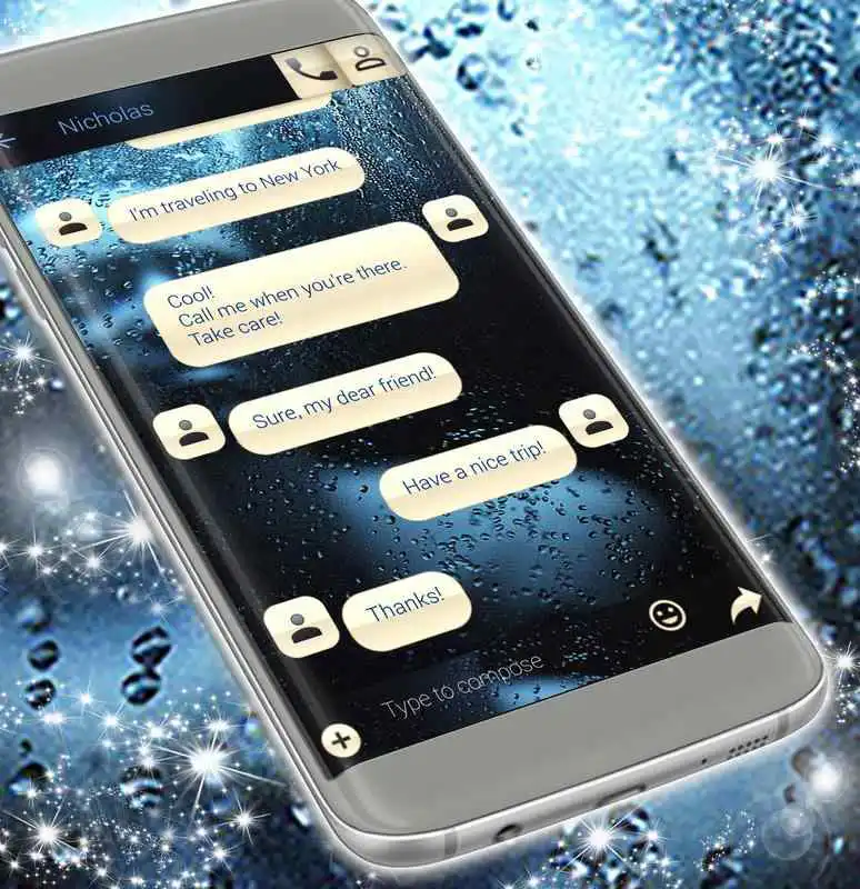 Play New SMS Theme Water