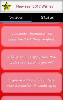 Play New Year 2017 Wishes Status