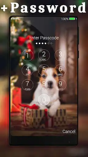 Play New Year Dog Lock Screen as an online game New Year Dog Lock Screen with UptoPlay