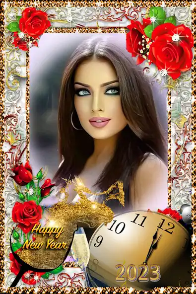 Play New Year Photo Frame 2023 as an online game New Year Photo Frame 2023 with UptoPlay
