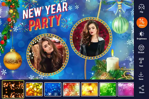 Play New Year Photo Frame as an online game New Year Photo Frame with UptoPlay