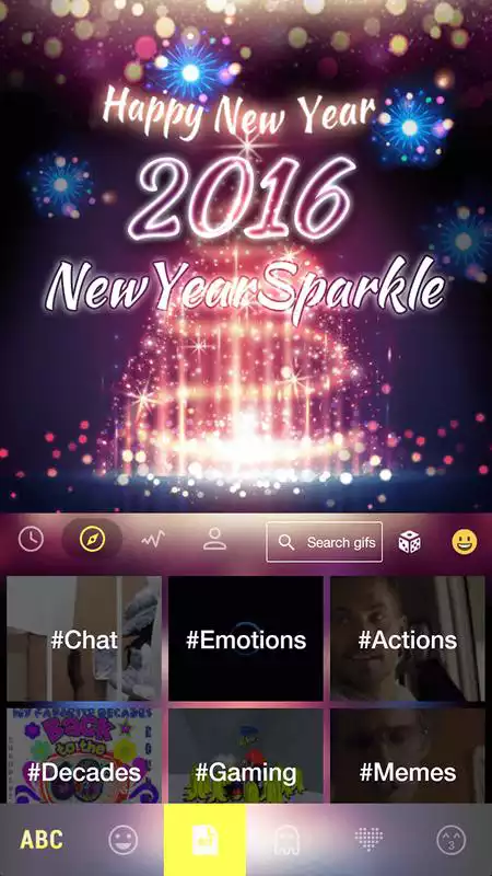 Play NewYear Sparkle Emoji Keyboard