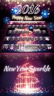 Play NewYear Sparkle Keyboard Theme