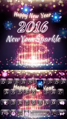 Play NewYear Sparkle Keyboard Theme