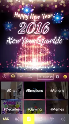 Play NewYear Sparkle Keyboard Theme