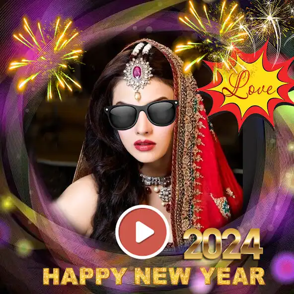 Play New Year Video Maker 2024 as an online game New Year Video Maker 2024 with UptoPlay