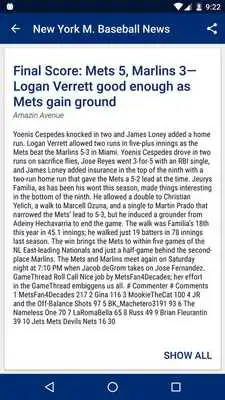Play New York M. Baseball News