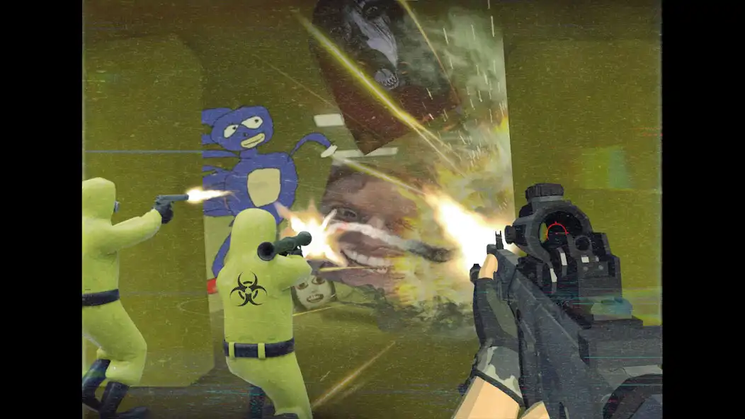 Play Nextbots Shooter in Backrooms as an online game Nextbots Shooter in Backrooms with UptoPlay