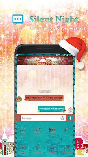 Play Next SMS silent night skin (Christmas  new year)