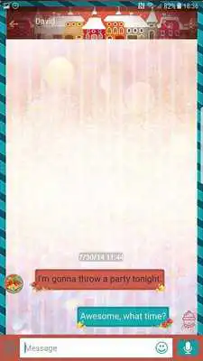 Play Next SMS silent night skin (Christmas  new year)