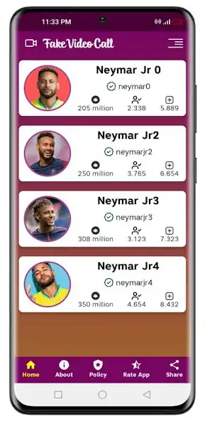 Play Neymar jr video call as an online game Neymar jr video call with UptoPlay