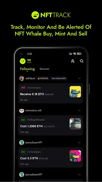 Play NFT Track: Follow NFT Whale  and enjoy NFT Track: Follow NFT Whale with UptoPlay