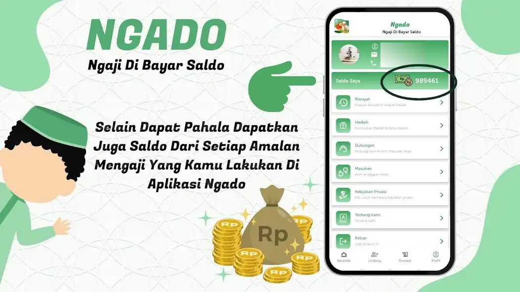 Play Ngado - Ngaji Di Bayar Saldo as an online game Ngado - Ngaji Di Bayar Saldo with UptoPlay
