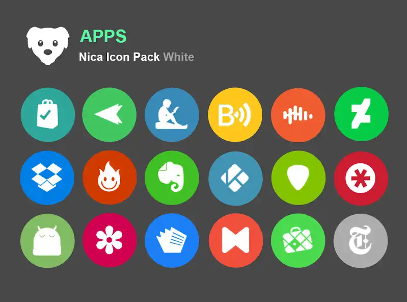 Play Nica Icon Pack White  and enjoy Nica Icon Pack White with UptoPlay