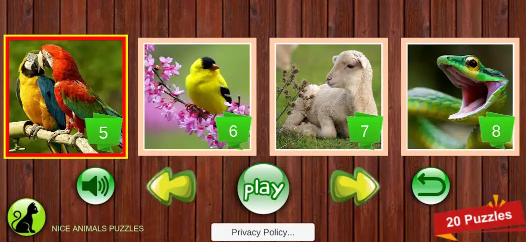 Play Nice Animals Puzzles as an online game Nice Animals Puzzles with UptoPlay