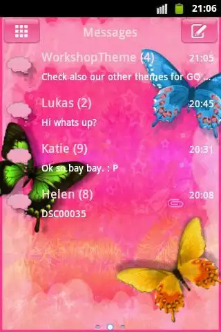 Play Nice Pink Theme GO SMS Pro