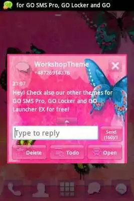 Play Nice Pink Theme GO SMS Pro