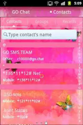 Play Nice Pink Theme GO SMS Pro