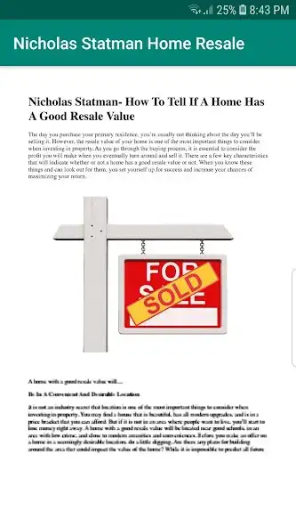 Play Nicholas Statman - Home Resale  and enjoy Nicholas Statman - Home Resale with UptoPlay