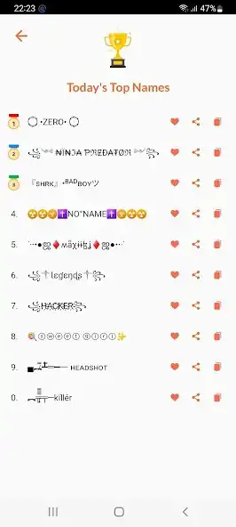 Play Nickname Fire - Cool Symbols  and enjoy Nickname Fire - Cool Symbols with UptoPlay