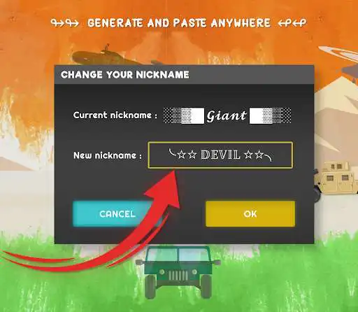 Play Nickname Generator for Battleground as an online game Nickname Generator for Battleground with UptoPlay