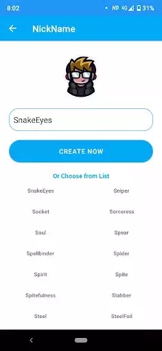 Play Nickname Generator for FFGamer as an online game Nickname Generator for FFGamer with UptoPlay
