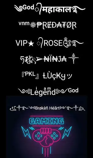 Play Nickname Generator Free Style: Name Creator Symbol  and enjoy Nickname Generator Free Style: Name Creator Symbol with UptoPlay