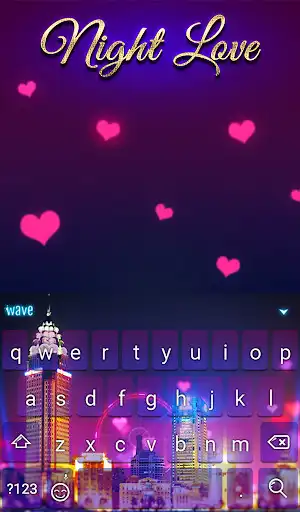Play Night Love Animated Keyboard + Live Wallpaper as an online game Night Love Animated Keyboard + Live Wallpaper with UptoPlay