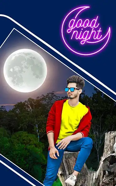 Play Night photo editor moon frames as an online game Night photo editor moon frames with UptoPlay