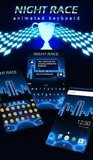 Play Night Race Animated Keyboard + Live Wallpaper  and enjoy Night Race Animated Keyboard + Live Wallpaper with UptoPlay