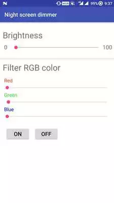 Play Night screen dimmer