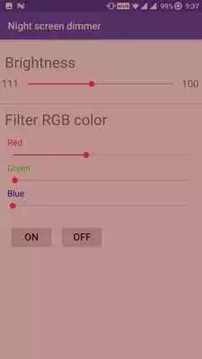 Play Night screen dimmer