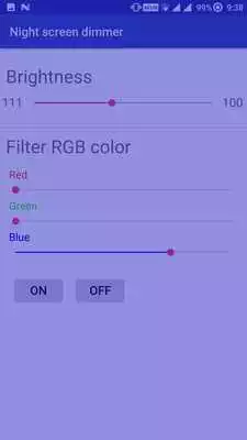Play Night screen dimmer