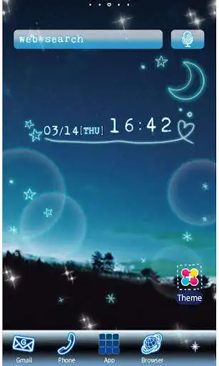 Play Night Sky Wallpaper Theme