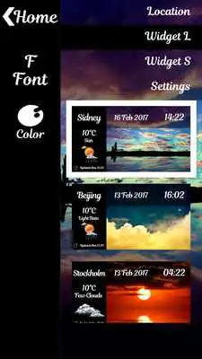 Play Night Sky Weather Widget