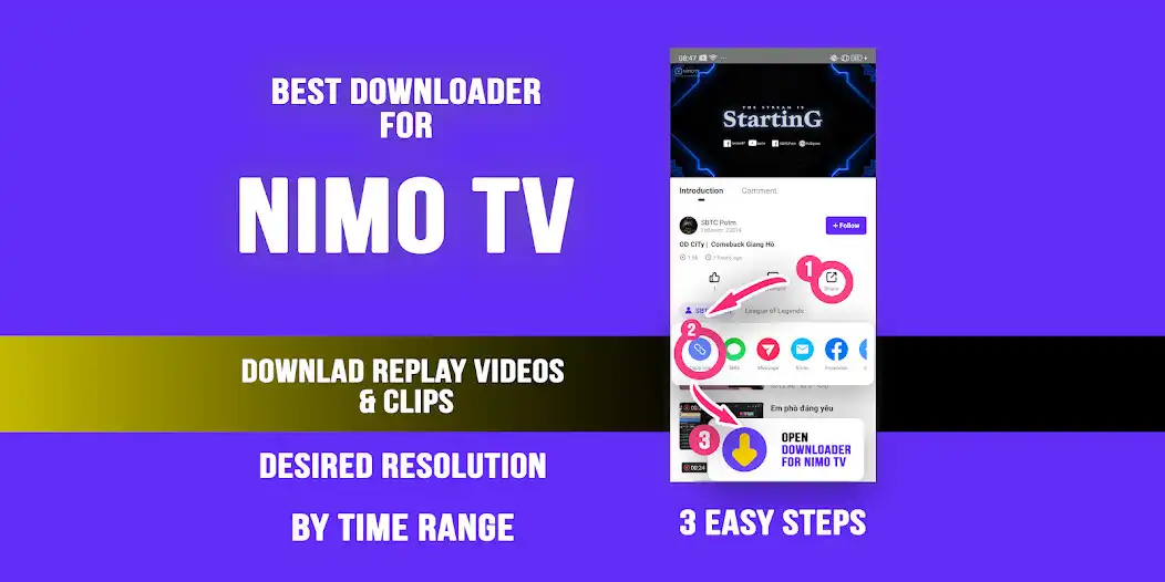 Play Nimmer: Downloader for Nimo TV  and enjoy Nimmer: Downloader for Nimo TV with UptoPlay