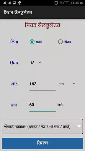 Play NIN Health Calculator Punjabi as an online game NIN Health Calculator Punjabi with UptoPlay