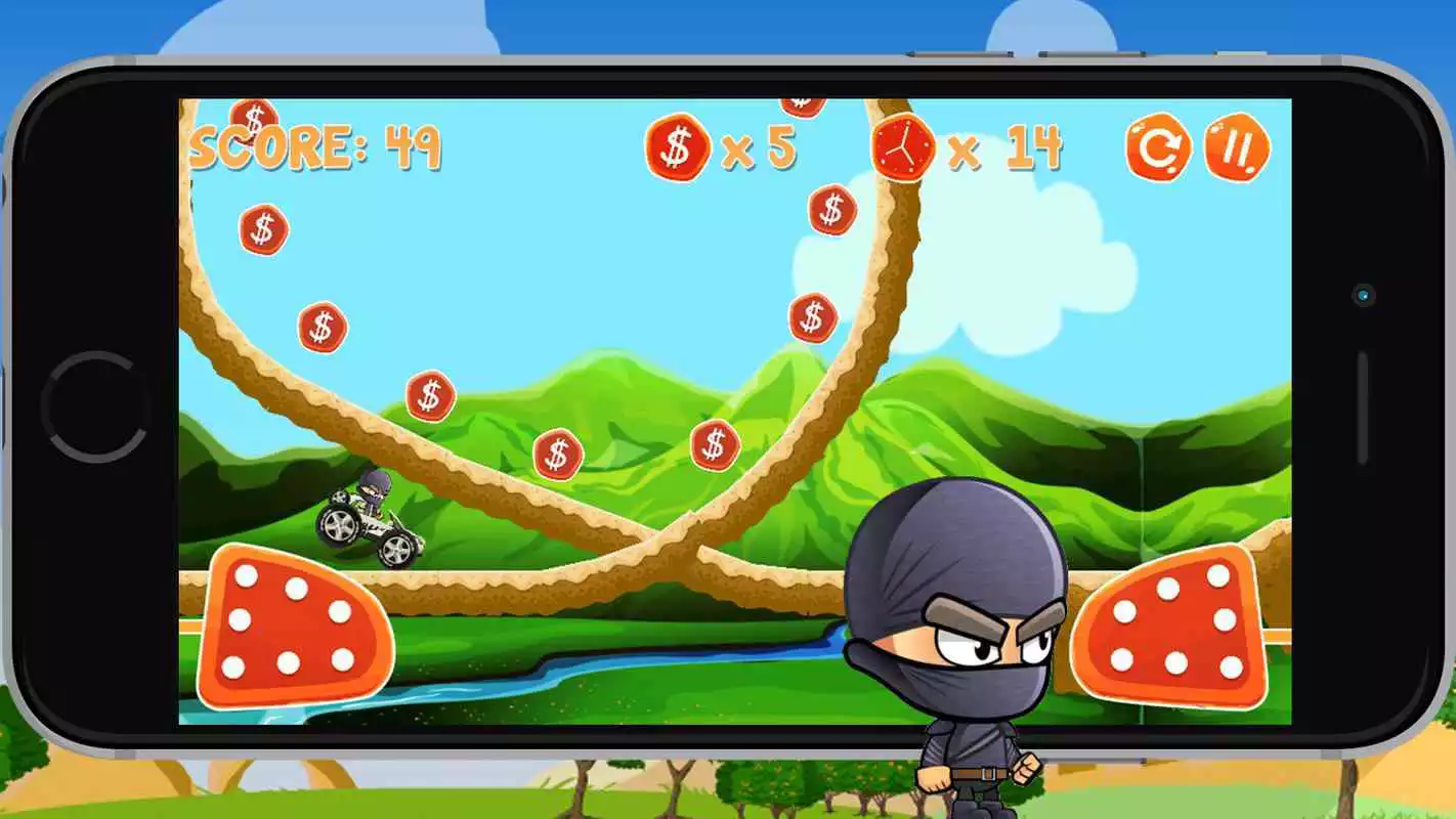 Play Ninja Car Hill Climb Ekstreem