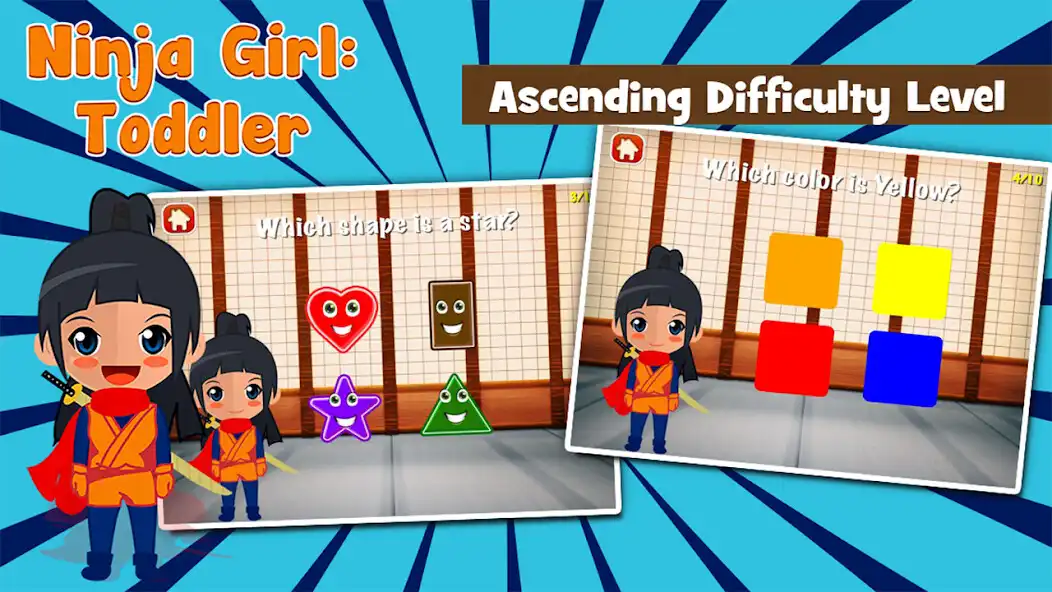 Play Ninja Girl Toddler Kids Games as an online game Ninja Girl Toddler Kids Games with UptoPlay