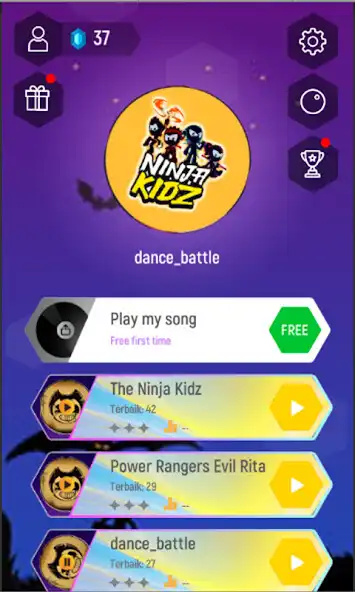 Play ninja kidz magic tiles hop as an online game ninja kidz magic tiles hop with UptoPlay