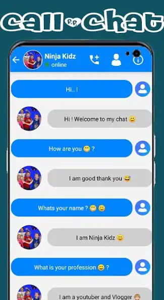 Play ninja kidz tv Call  Video as an online game ninja kidz tv Call  Video with UptoPlay