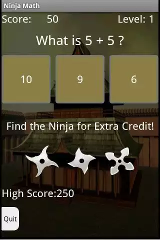 Play Ninja Math as an online game Ninja Math with UptoPlay