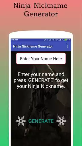 Play Ninja Nickname Generator