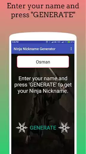 Play Ninja Nickname Generator