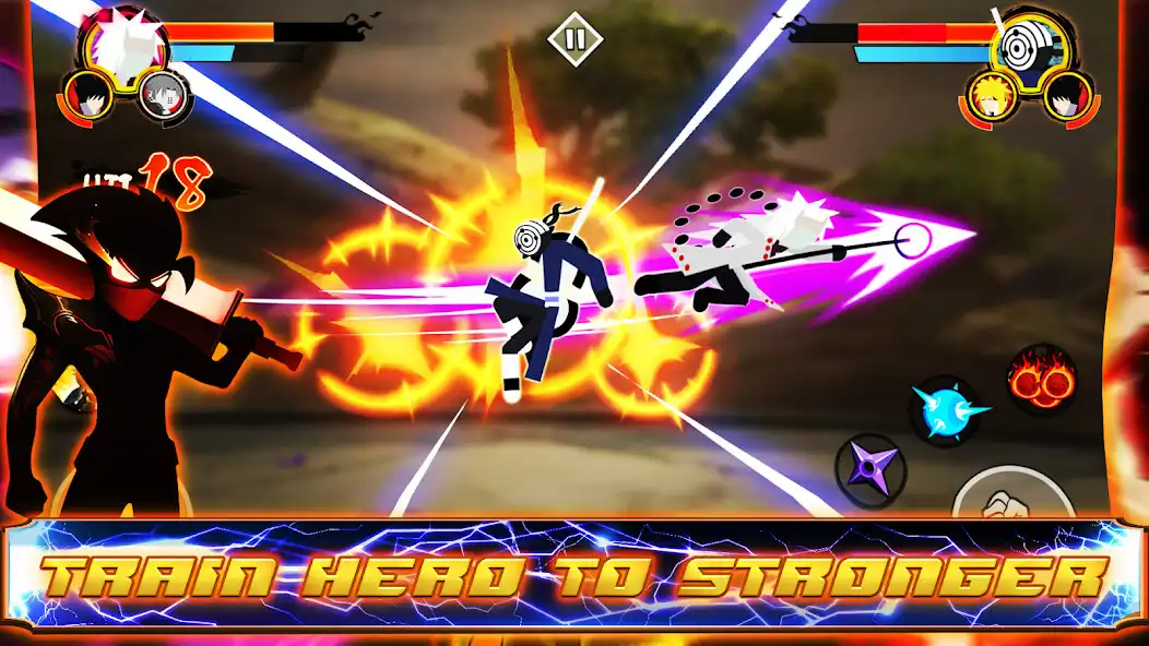 Play Ninja Stickman Legend Warrior as an online game Ninja Stickman Legend Warrior with UptoPlay